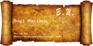 Bogi Mariann névjegykártya